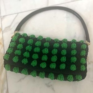 CLARE V CLAUDETTE CLUTCH WITH LEATHER STRAP